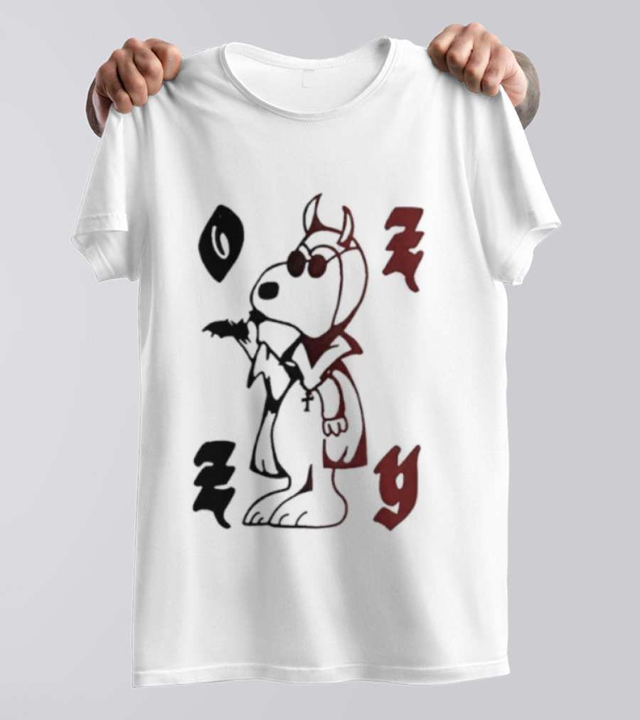 Ozzy Snoopy Devil Dog Gradient Art T-Shirt