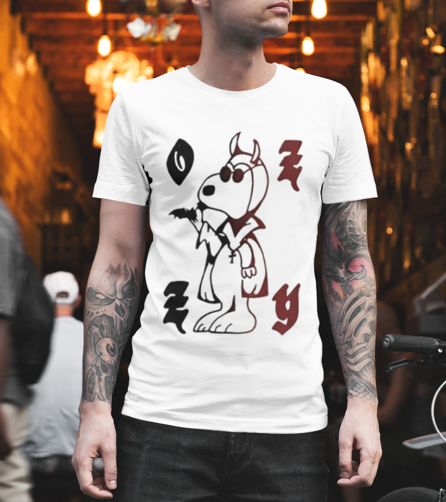 Ozzy Snoopy Devil Dog Gradient Art T-Shirt