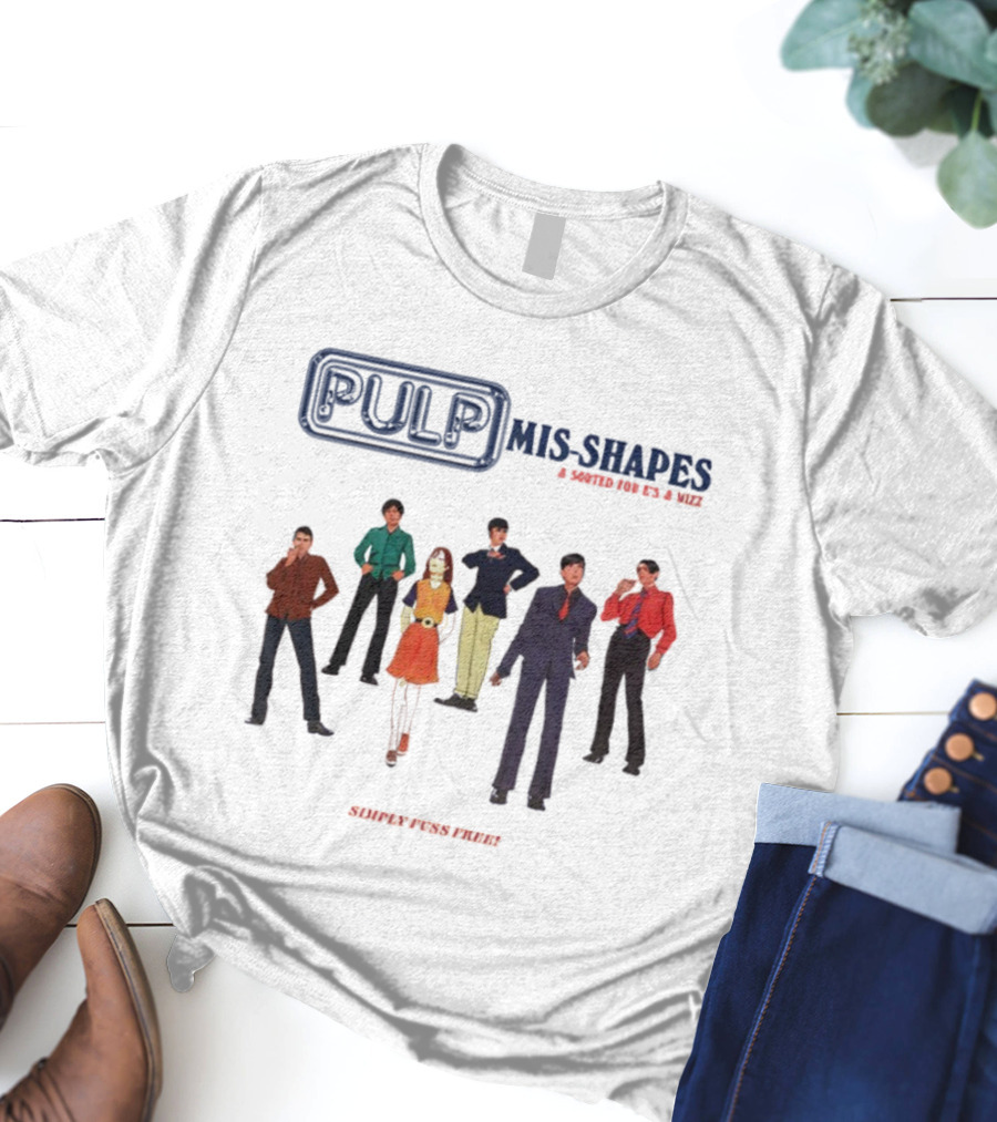 Pulp Mis-Shapes Sorted For E's And Wizz Band Members 90s Style Collaboration T-Shirt