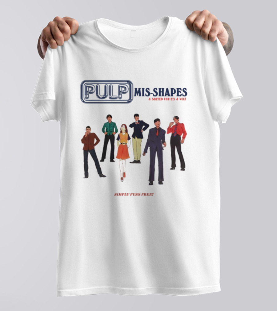 Pulp Mis-Shapes Sorted For E's And Wizz Band Members 90s Style Collaboration T-Shirt