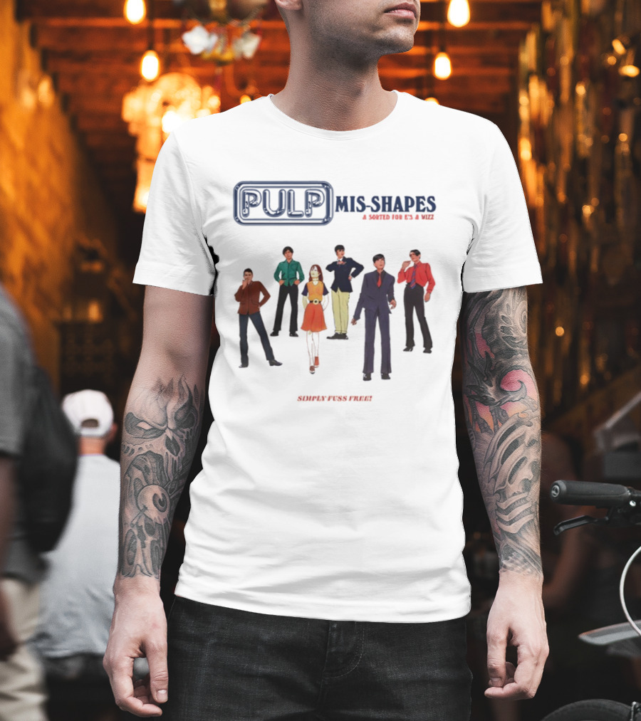 Pulp Mis-Shapes Sorted For E's And Wizz Band Members 90s Style Collaboration T-Shirt