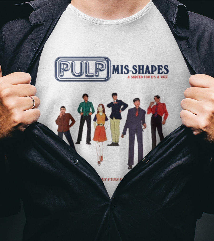Pulp Mis-Shapes Sorted For E's And Wizz Band Members 90s Style Collaboration T-Shirt