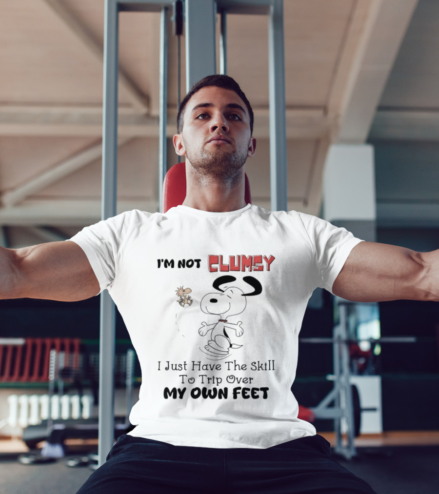 Snoopy Woodstock Not Clumsy Just Skilled At Tripping Over My Own Feet T-Shirt