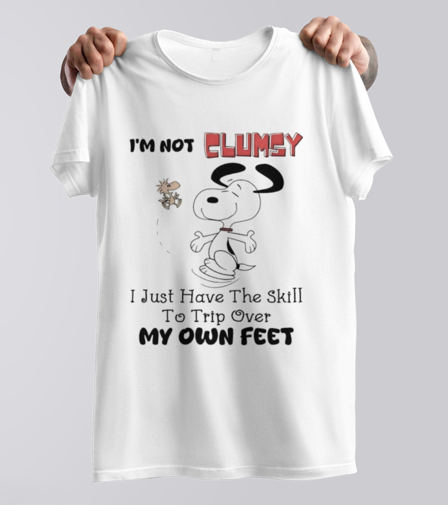 Snoopy Woodstock Not Clumsy Just Skilled At Tripping Over My Own Feet T-Shirt