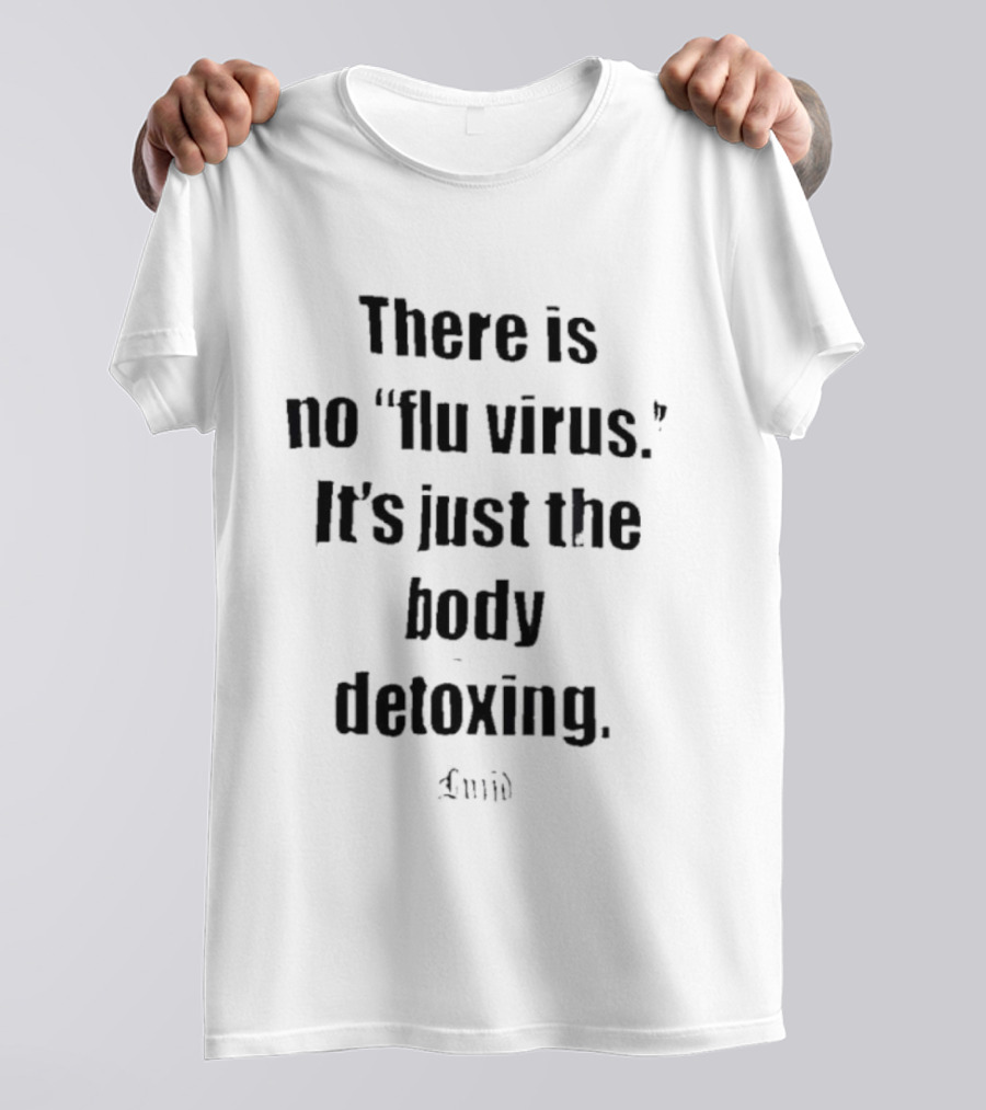 There Is No Flu Virus It's Just The Body Detoxing Statement T-Shirt