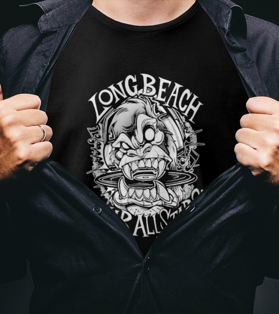 Long Beach Dub Allstars Gorilla Graphic Vintage Style T-Shirt