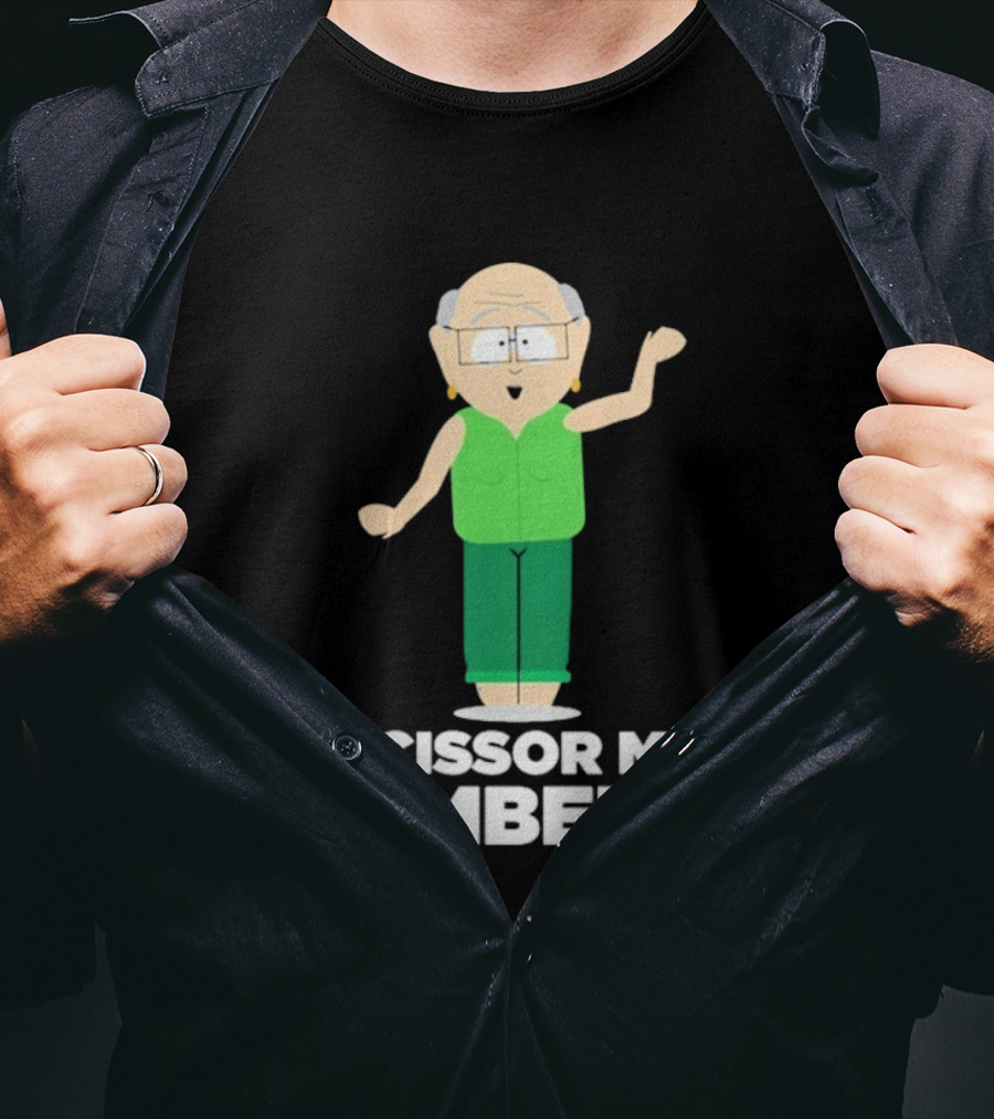 South Park Mr. Garrison Scissor Me Timbers Character Humor T-Shirt
