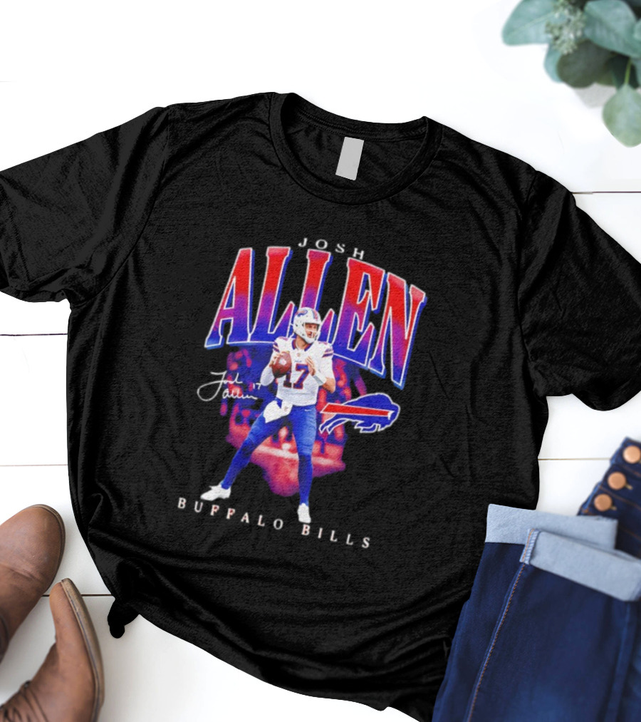 Josh Allen Buffalo Bills 17 Signature Player T-Shirt