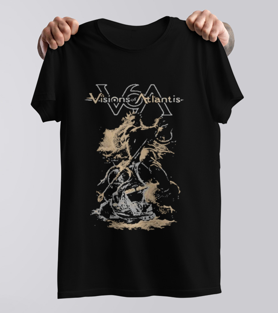 Visions Of Atlantis VSA Poseidon Mythical Ocean Scene T-Shirt