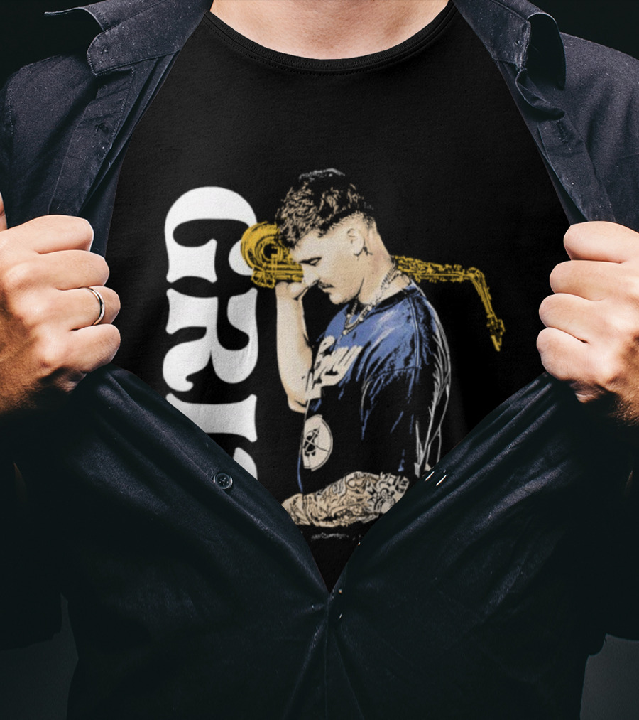 GRiZ Saxophone Player Portrait With Text T-Shirt