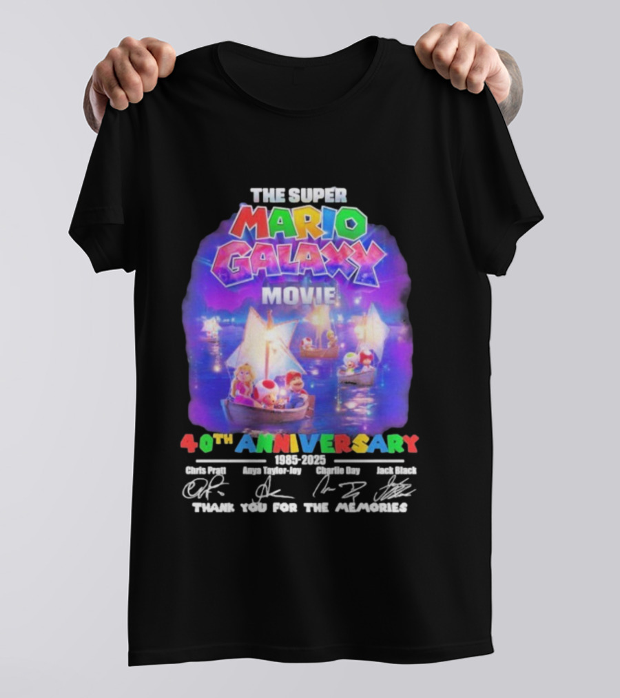 The Super Mario Galaxy Movie 40th Anniversary 1985-2025 Thank You For The Memories T-Shirt