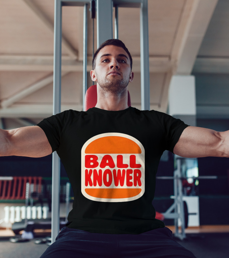 Ball Knower Parody Fast Food Logo T-Shirt