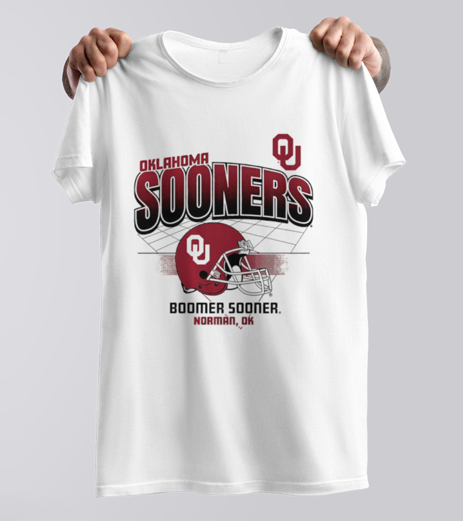 Oklahoma Sooners Football Boomer Sooner Norman OK Helmet OU T-Shirt