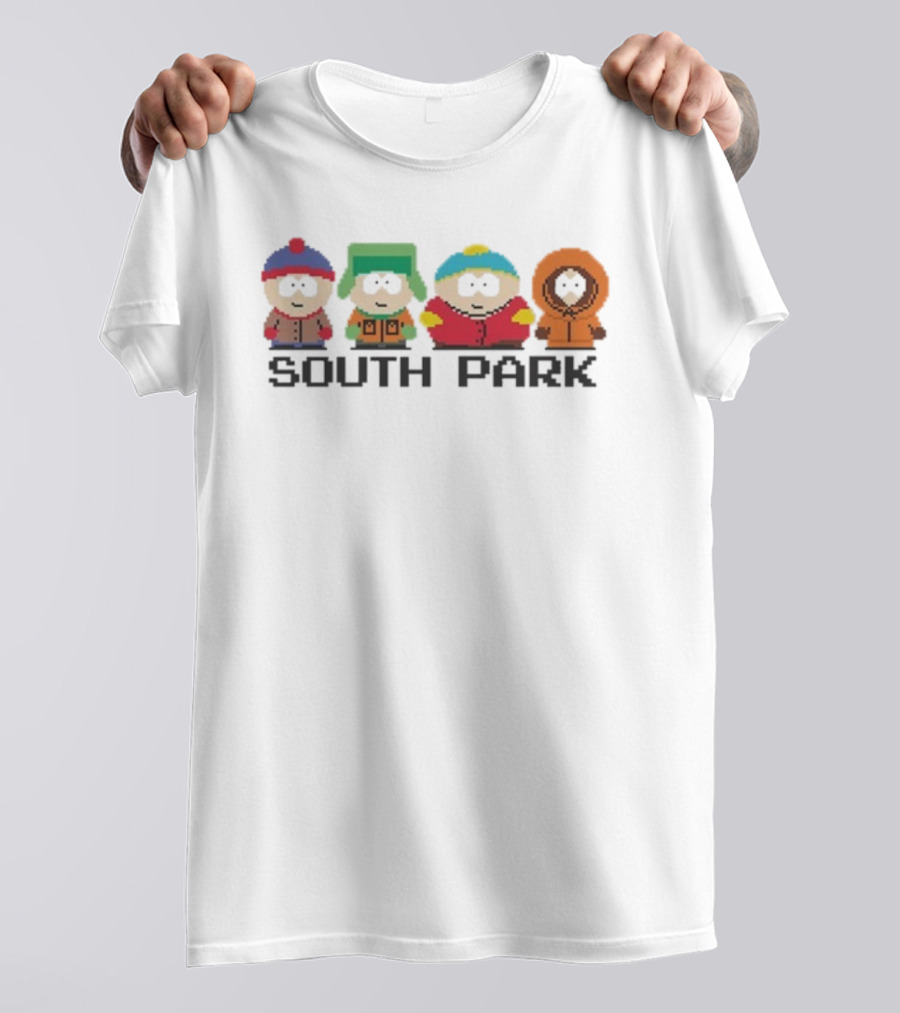 South Park Pixelated 8-Bit Characters Retro Style T-Shirt