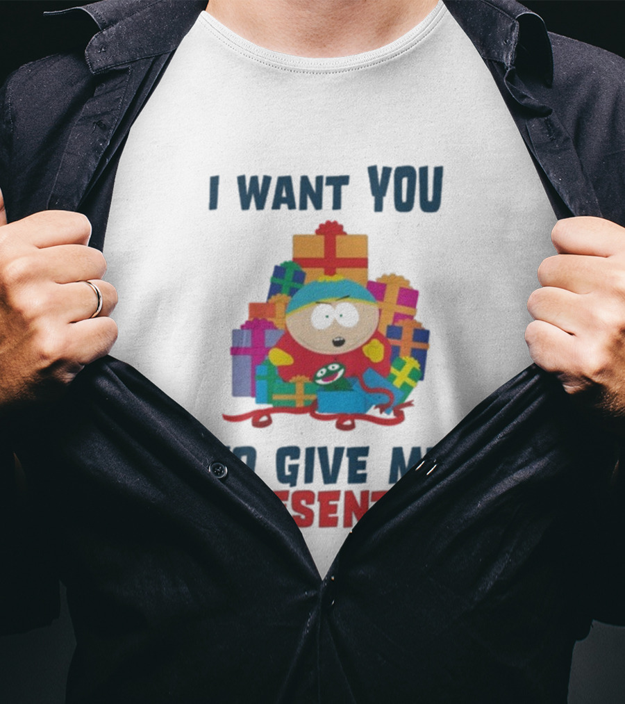 South Park Cartman Christmas I Want You To Give Me Presents T-Shirt