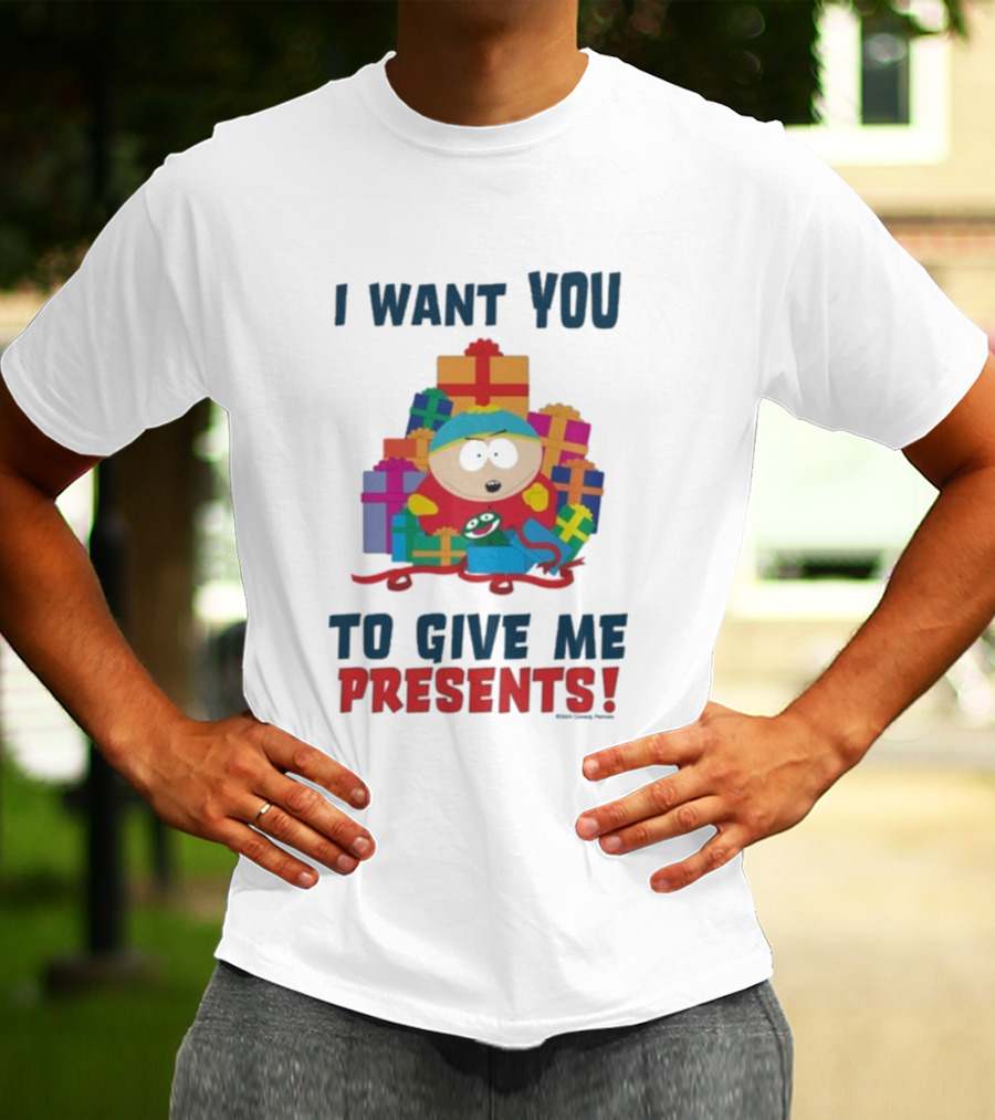 South Park Cartman Christmas I Want You To Give Me Presents T-Shirt
