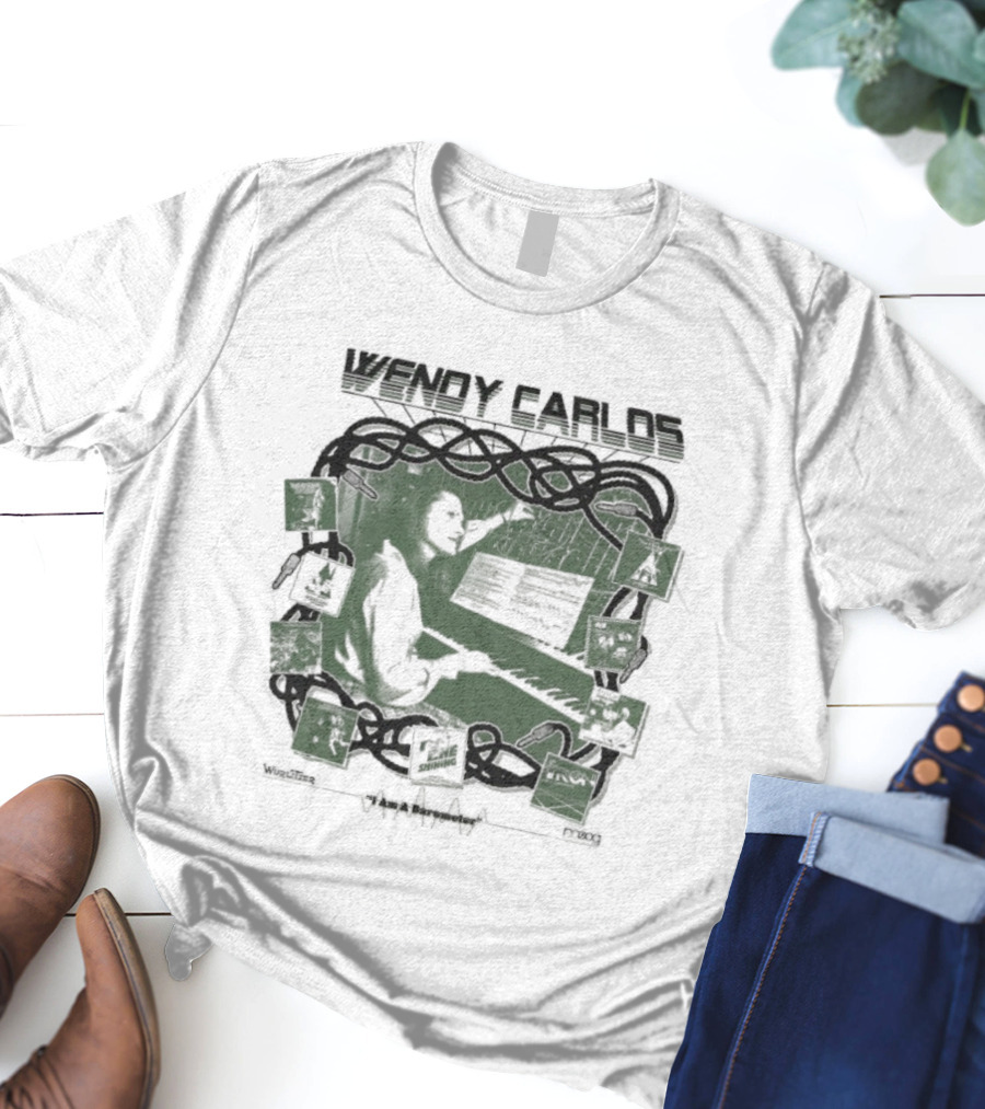 Wendy Carlos I Am The Barometer Piano Keyboard Green Design T-Shirt