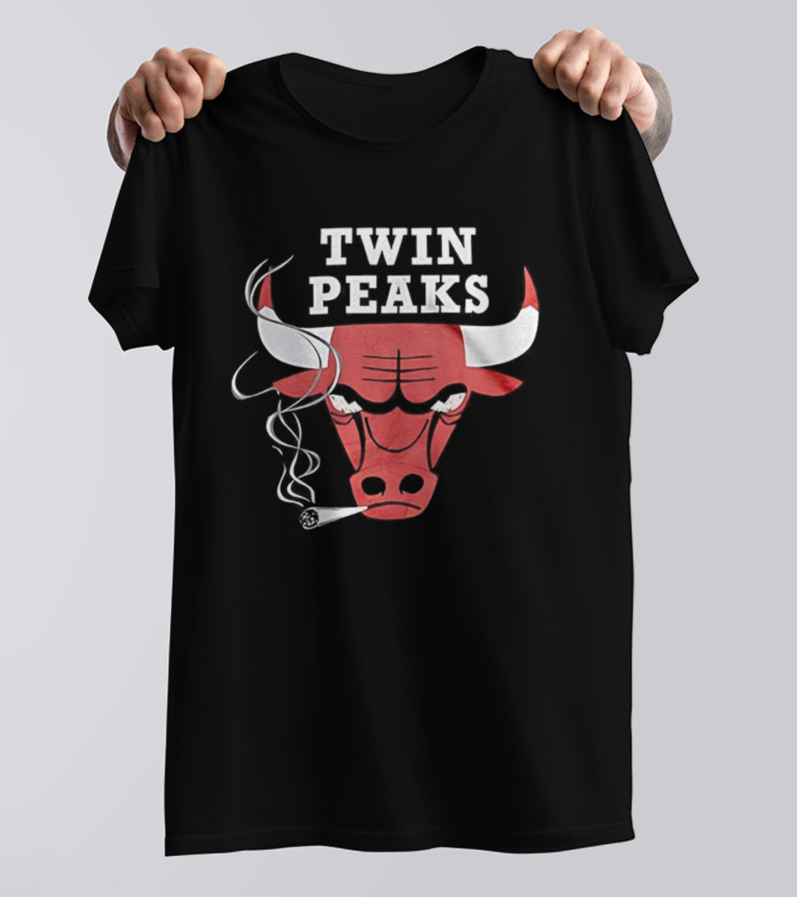 Chicago Bulls Twin Peaks Smoking Bull T-Shirt