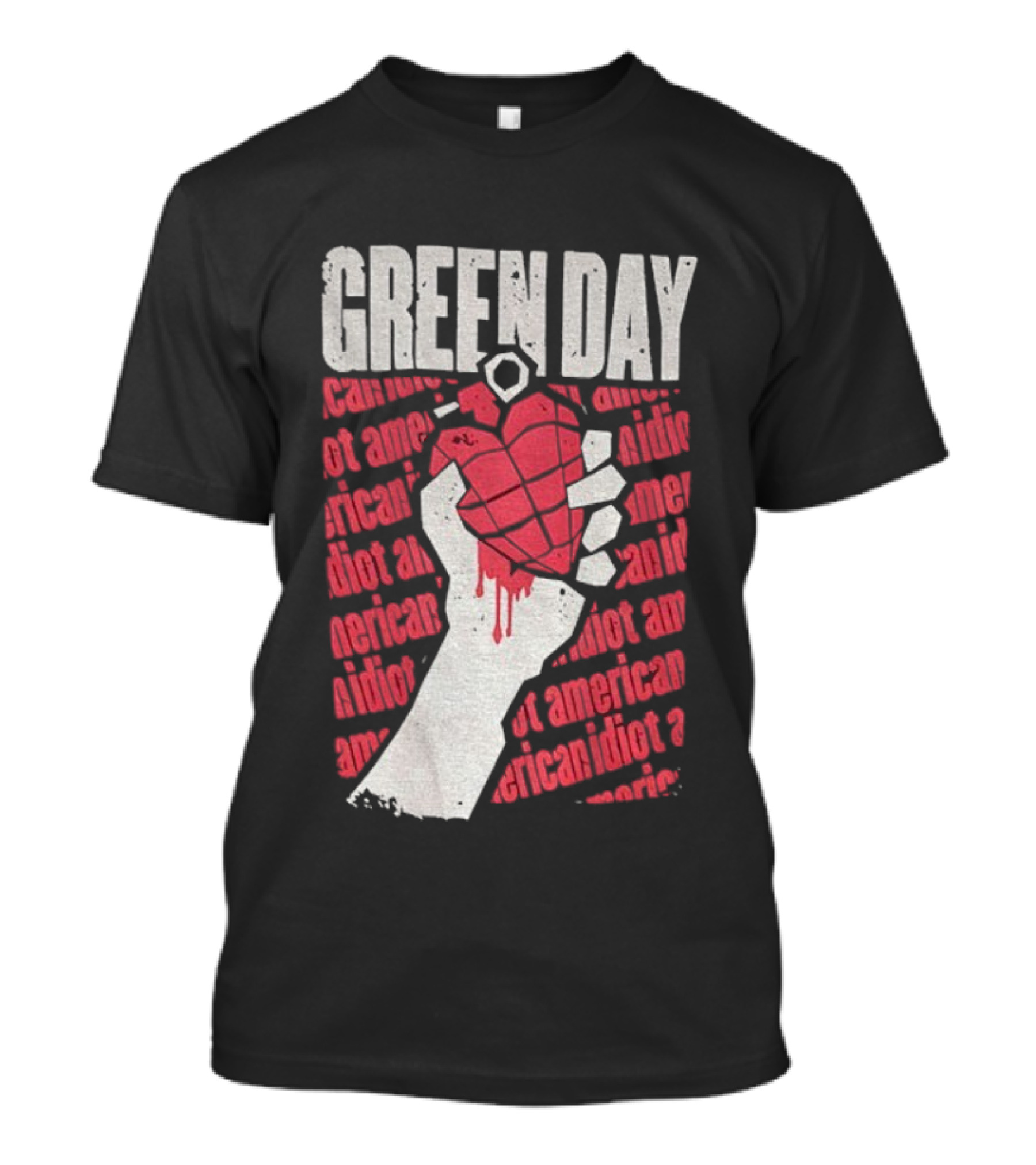 Green Day American Idiot Heart Hand Grenade T-Shirt