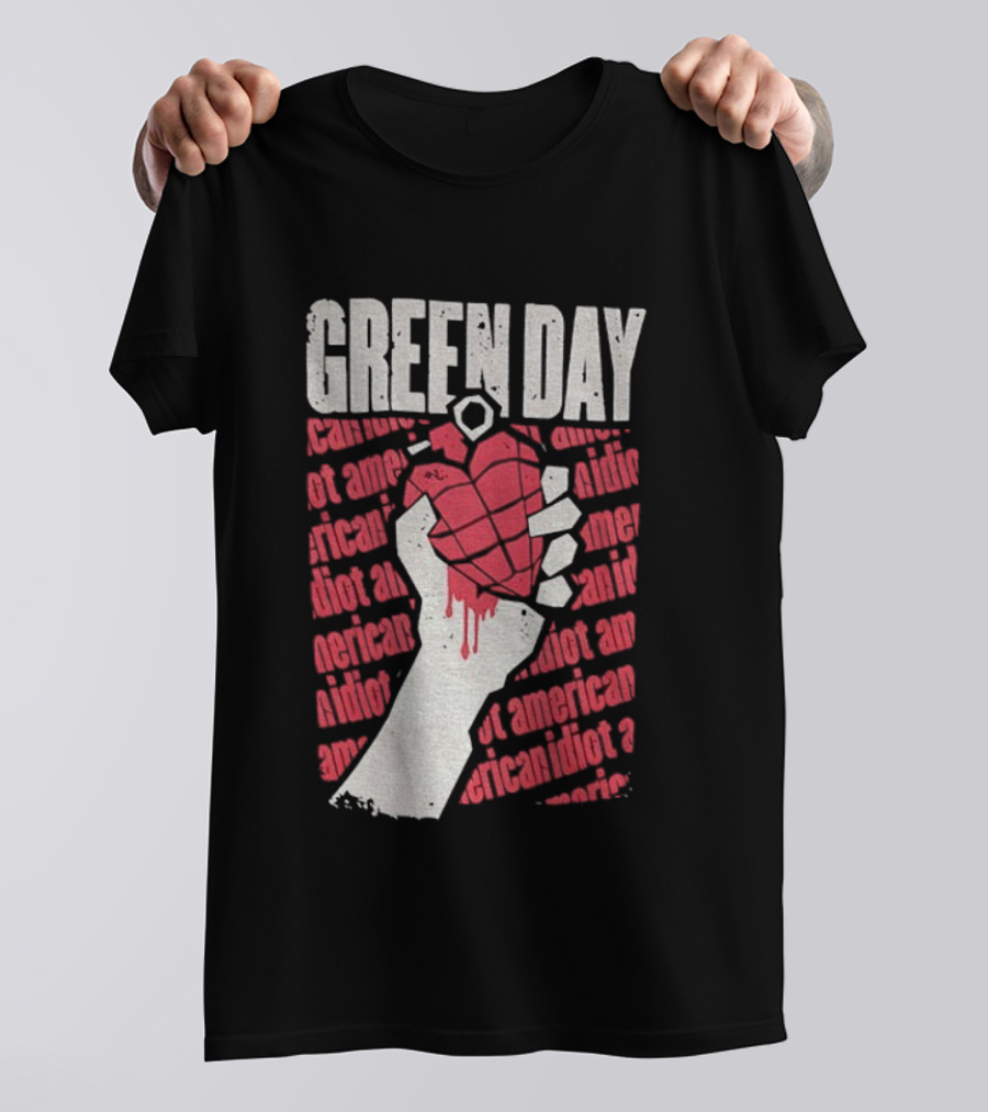 Green Day American Idiot Heart Hand Grenade T-Shirt