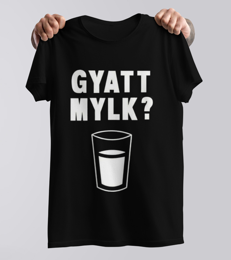 GYATT MYLK Question Mark Glass Of Milk T-Shirt