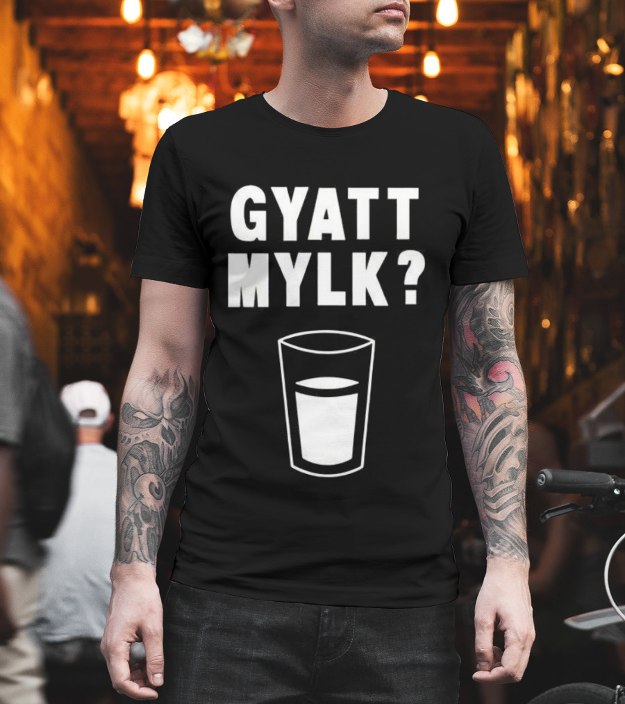 GYATT MYLK Question Mark Glass Of Milk T-Shirt