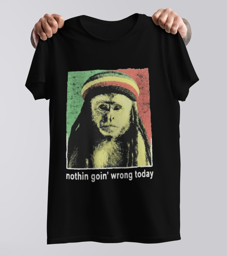 Jahmunkey Nothin Goin’ Wrong Today Rasta Monkey T-Shirt