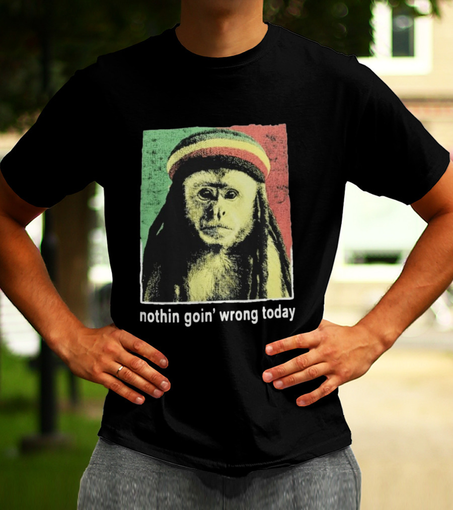 Jahmunkey Nothin Goin’ Wrong Today Rasta Monkey T-Shirt