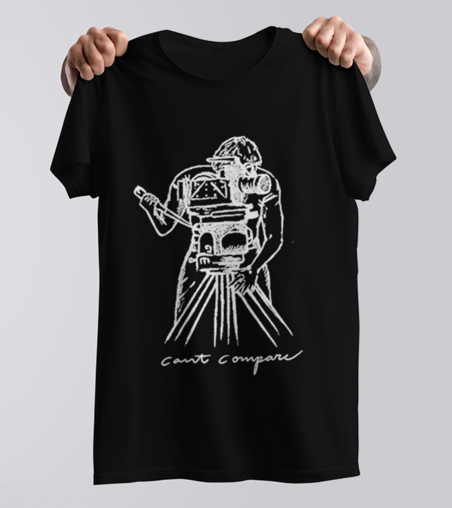 Jason Schmidt Can't Compare Vintage Camera Drawing T-Shirt