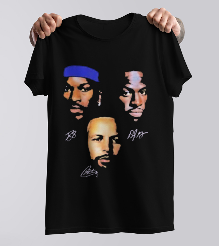 Jimmy Butler Draymond Green Stephen Curry Faces Heads BB AJG Signatures T-Shirt