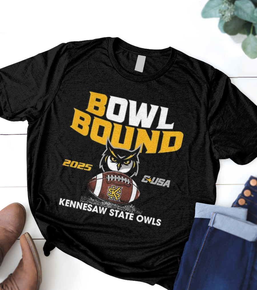 Kennesaw State Owls Bowl Bound 2025 CUSA Football T-Shirt