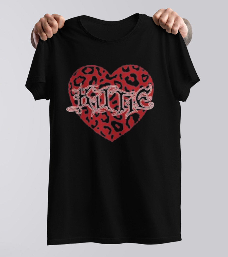 Kittie Leopard Heart Graphic T-Shirt