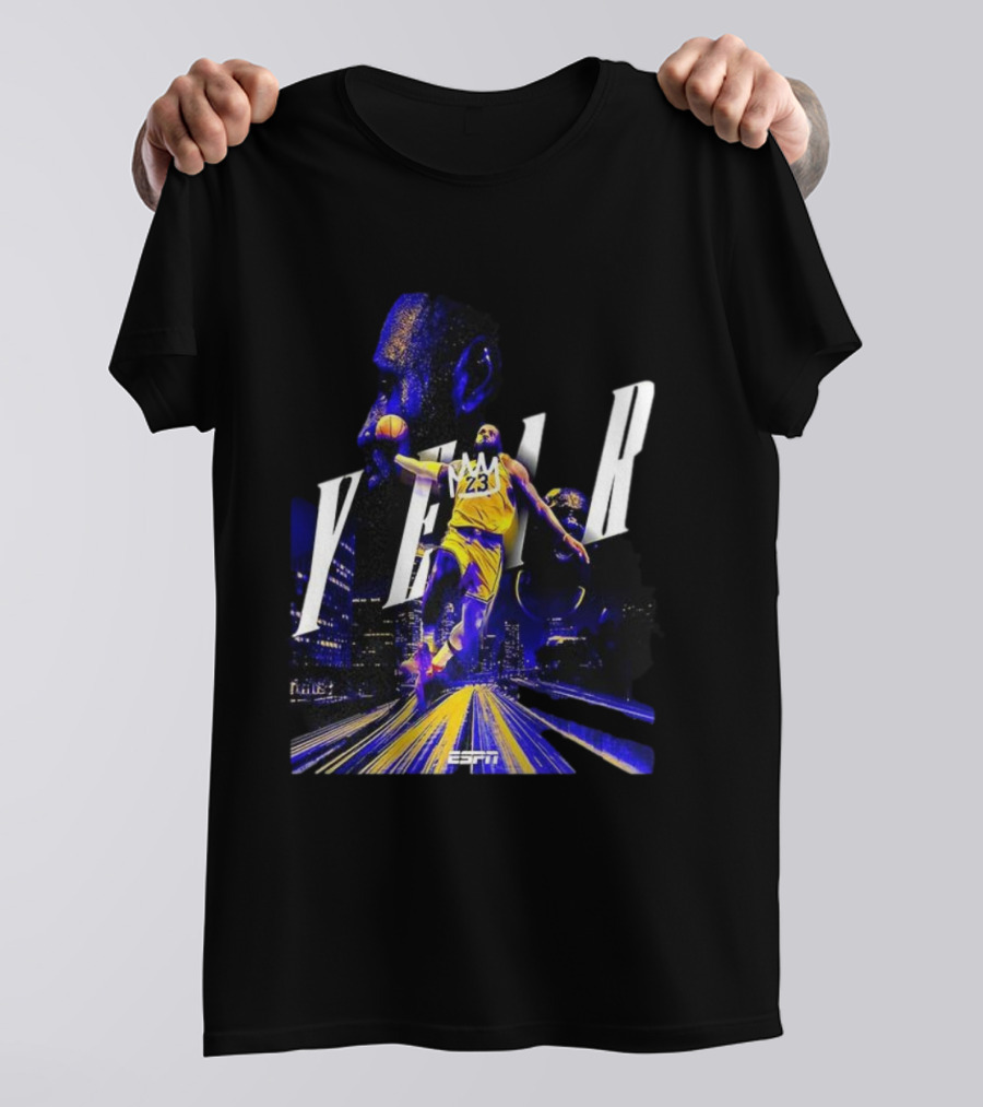 LeBron James Year 23 ESPN Los Angeles Lakers Dunk T-Shirt