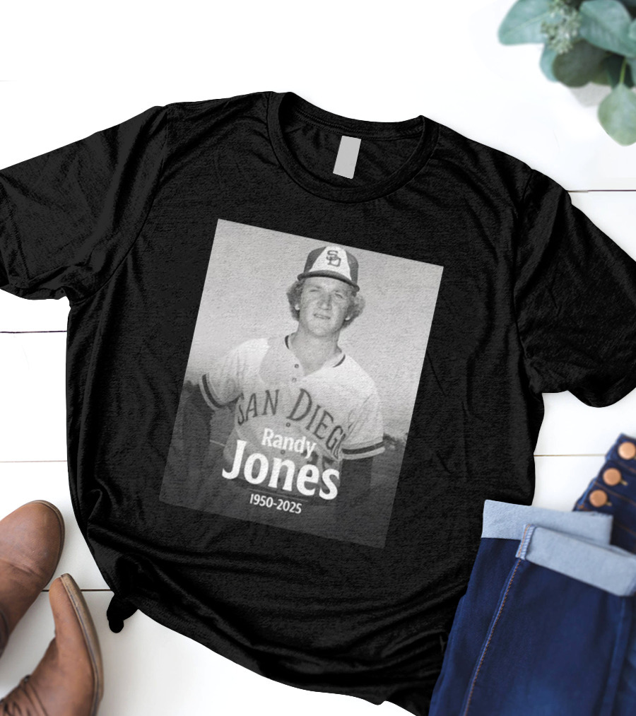 San Diego Randy Jones 1950-2025 SD Padres Baseball Legend T-Shirt