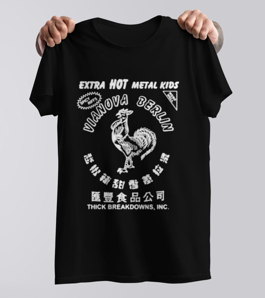 Vianova Berlin Extra Hot Metal Kids Thick Breakdowns Rooster T-Shirt