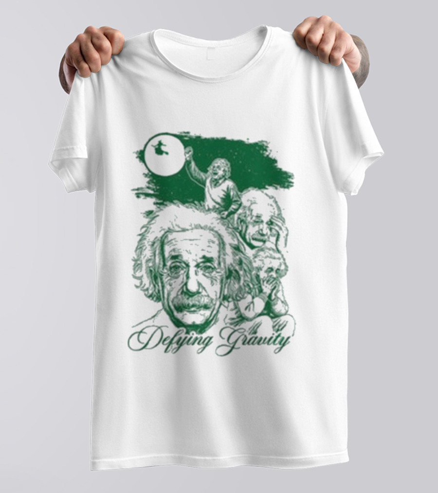 Albert Einstein Defying Gravity Science Concept T-Shirt