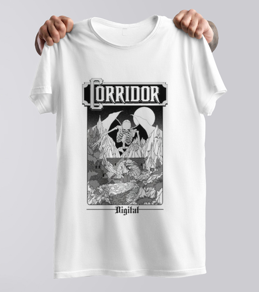 Corridor Digital Skeleton Horror High 64 Moonlit Mountains T-Shirt