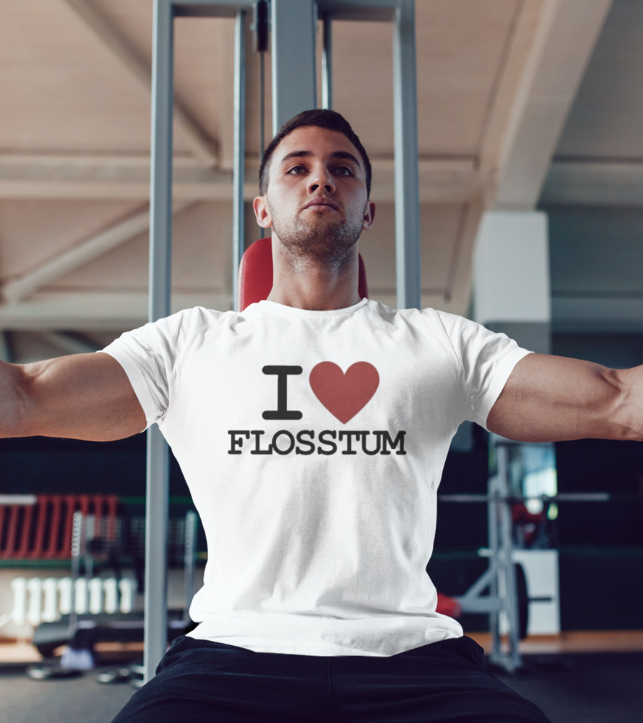 I Love Flosstum Heart Design T-Shirt