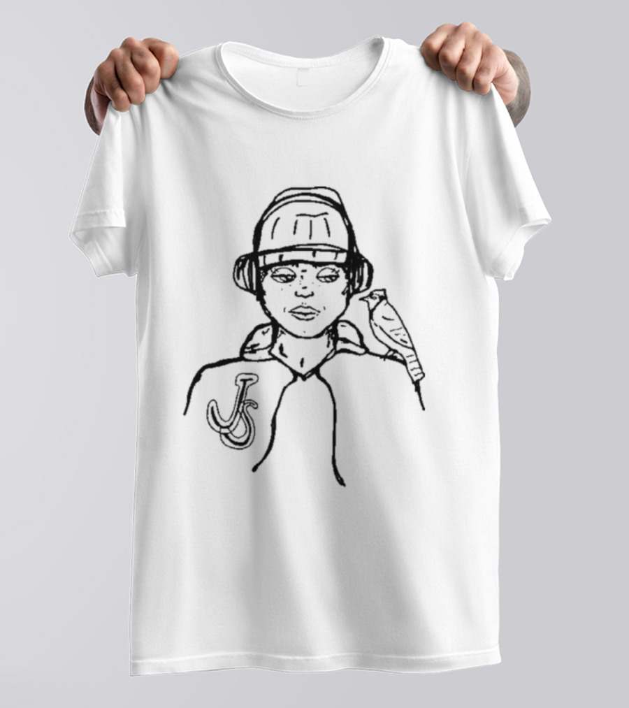 Jason Schmidt Baseball Cap Bird Portrait JSM T-Shirt