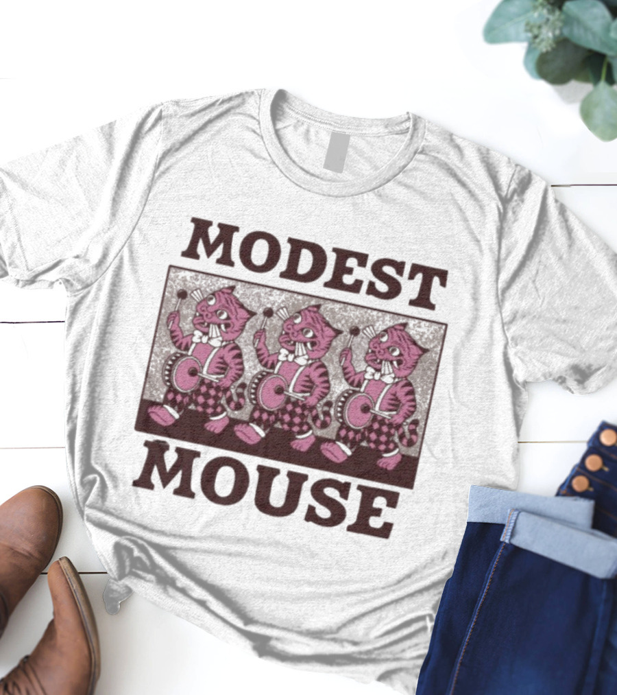 Modest Mouse Marching Pink Tigers T-Shirt