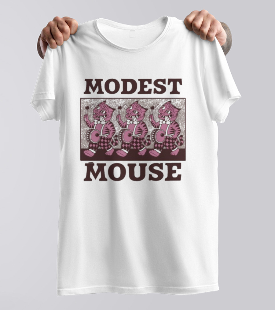 Modest Mouse Marching Pink Tigers T-Shirt