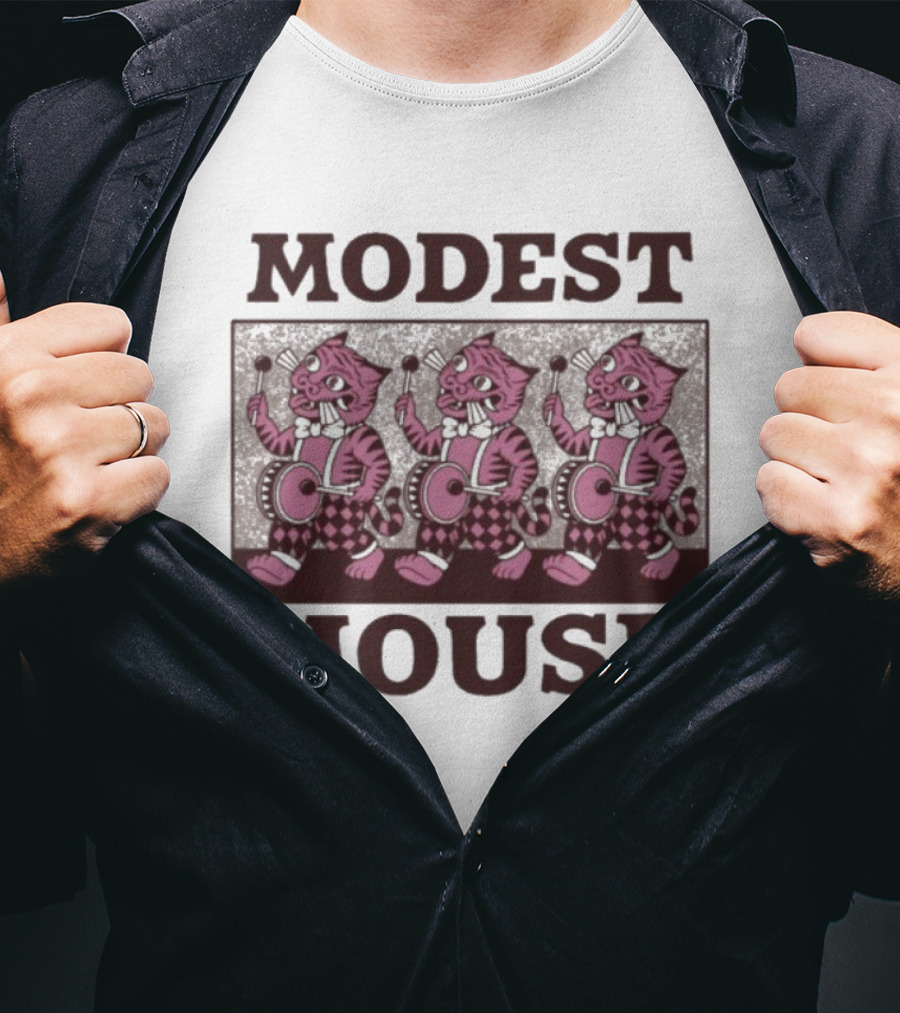 Modest Mouse Marching Pink Tigers T-Shirt