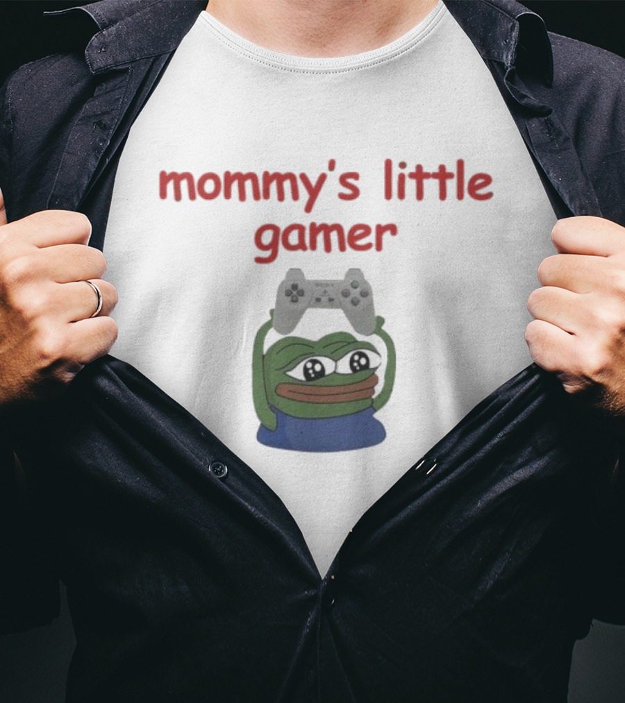 Mommy's Little Gamer Pepe Frog Controller T-Shirt