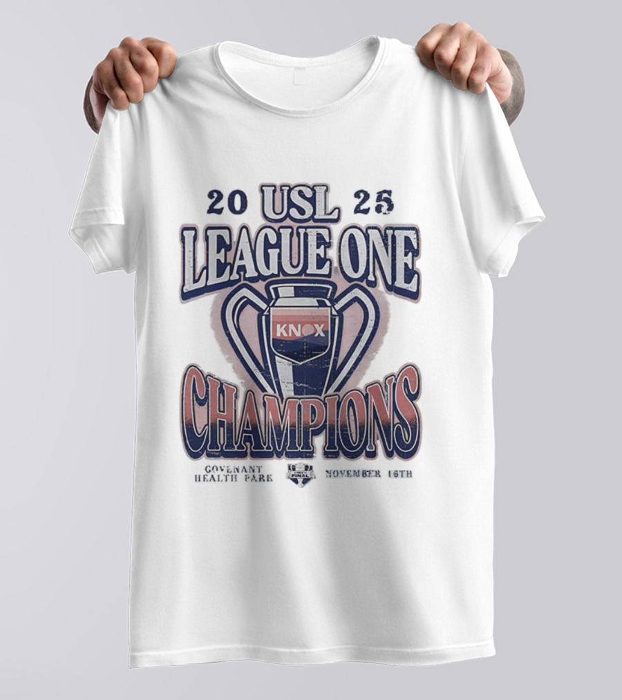 One Knoxville SC 2025 USL League One Champions Trophy Covenant Health Park November 16th T-Shirt