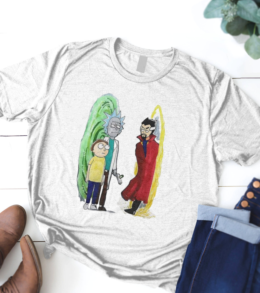 Rick And Morty Doctor Strange Portal Crossover T-Shirt