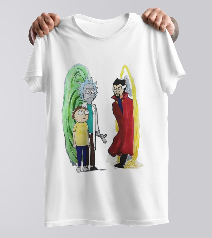 Rick And Morty Doctor Strange Portal Crossover T-Shirt
