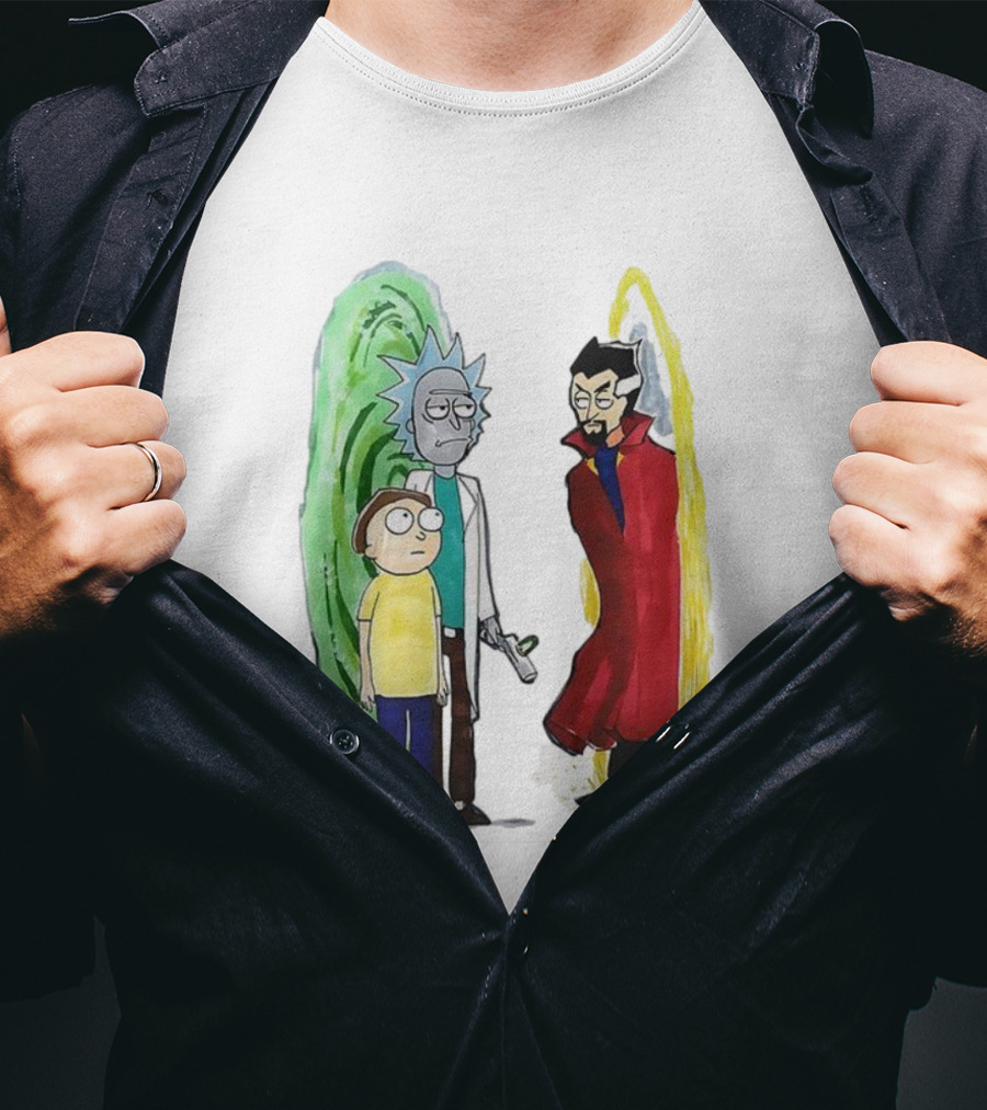 Rick And Morty Doctor Strange Portal Crossover T-Shirt