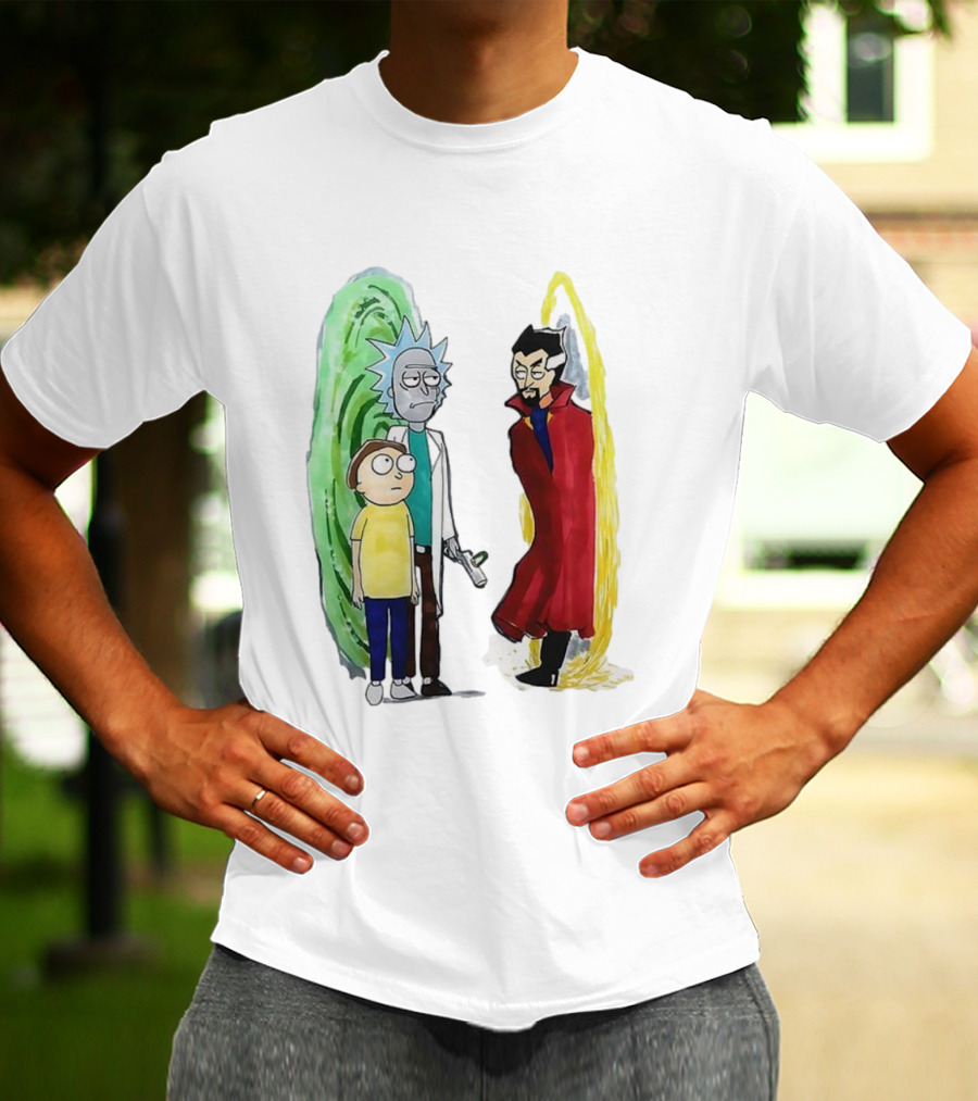 Rick And Morty Doctor Strange Portal Crossover T-Shirt