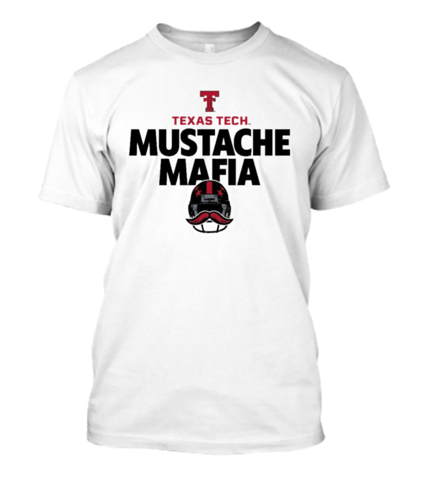 Texas Tech Red Raiders Mustache Mafia Helmet Star Design T-Shirt