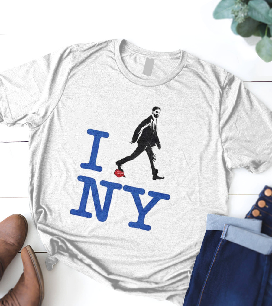 I Love NY Zohran Mamdani Walking Silhouette T-Shirt